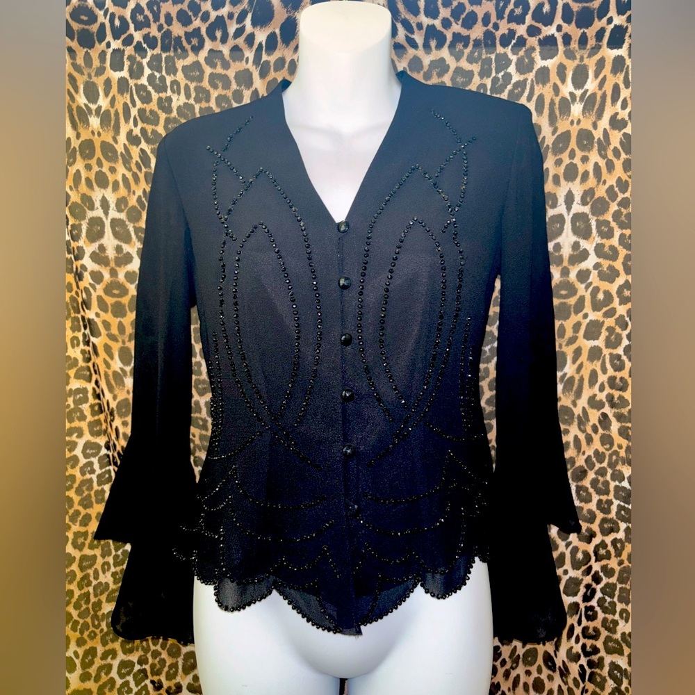 Vintage J.R. Nites petites by Caliendo evening top